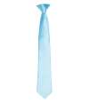 PR755 Premier 'Colours' Satin Clip Tie Turquoise Blue colour image